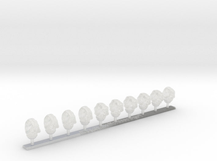 10x Skull Hood : Hooded Marine Heads 3d printed