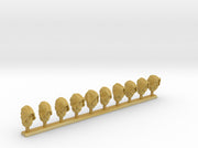 10x Bitshapers: Hooded Marine Heads 3d printed