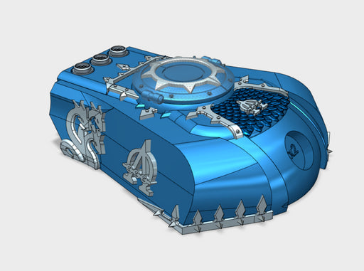 Hydra Legion : Rhayus Battle Tank Turret (shut) 3d printed