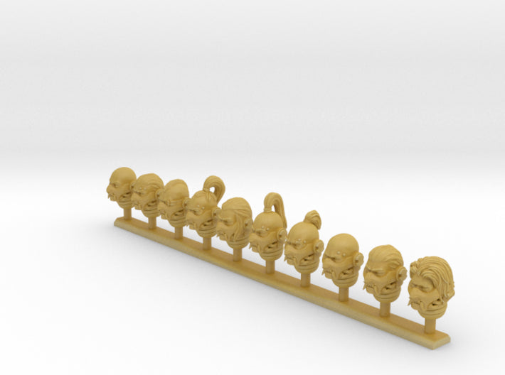 10x Oni Masked : Marine Heads - Set 1 3d printed