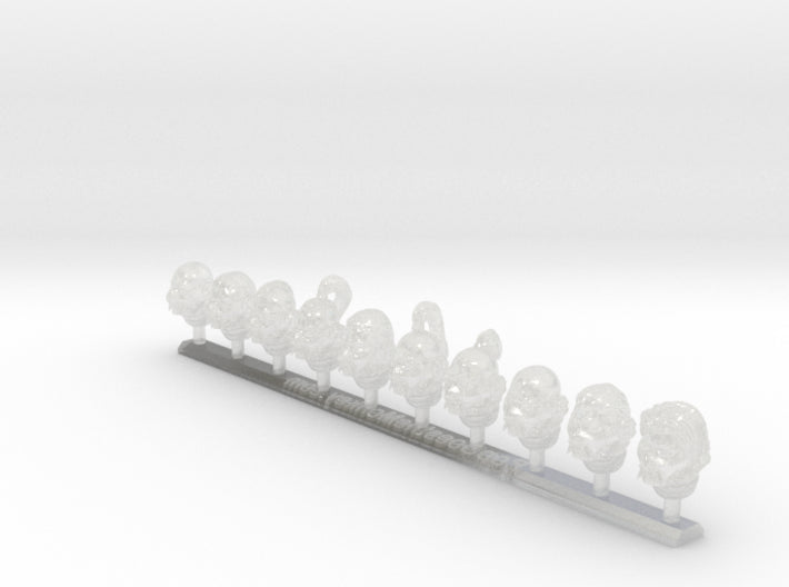 10x Oni Masked : Marine Heads - Set 1 3d printed