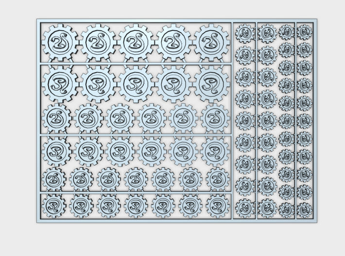Clan Amphisbaena- Flat Vehicle Insignia pack 3d printed