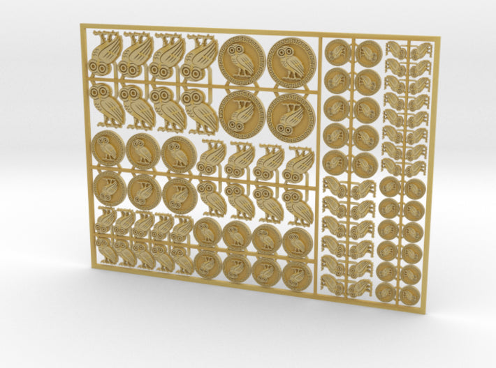 Celestial Owls - Flat Vehicle Insignia pack 3d printed