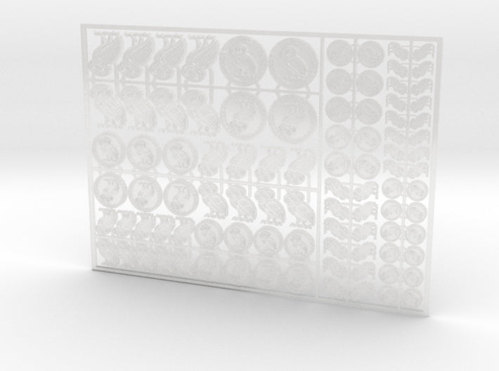 Celestial Owls - Flat Vehicle Insignia pack 3d printed