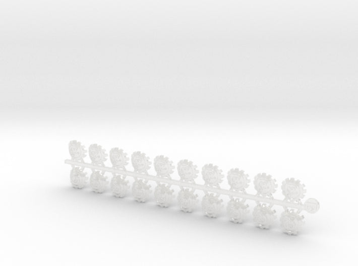 20x Clan Amphisbaena- Bent Insignias (7mm) 3d printed