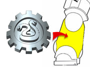 20x Clan Amphisbaena- Bent Insignias (7mm) 3d printed