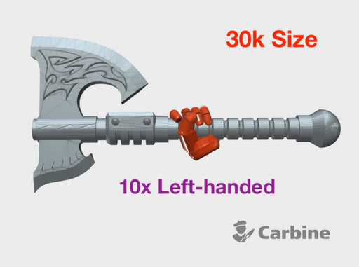 10x Left-handed EnergyAxe: Carbine (30k Size) 3d printed