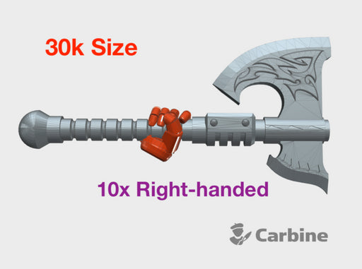 10x Right-handed Energy Axe: Carbine (30k Size) 3d printed