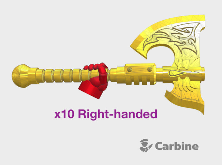 10x Right-handed Energy Axe: Angel Tear 3d printed