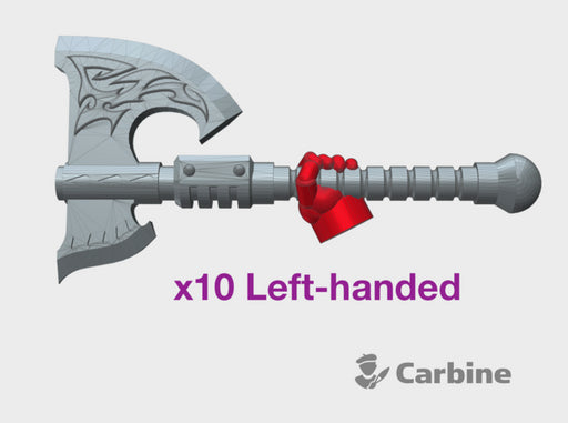 10x Left-handed Energy Axe: Carbine (PM) 3d printed
