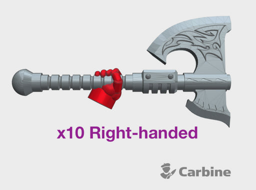 10x Right-handed Energy Axe: Carbine (PM) 3d printed