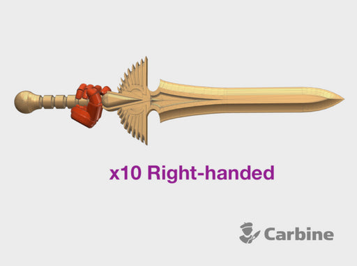 10x Right-hand Energy Sword: Angel Tear (30k Size) 3d printed