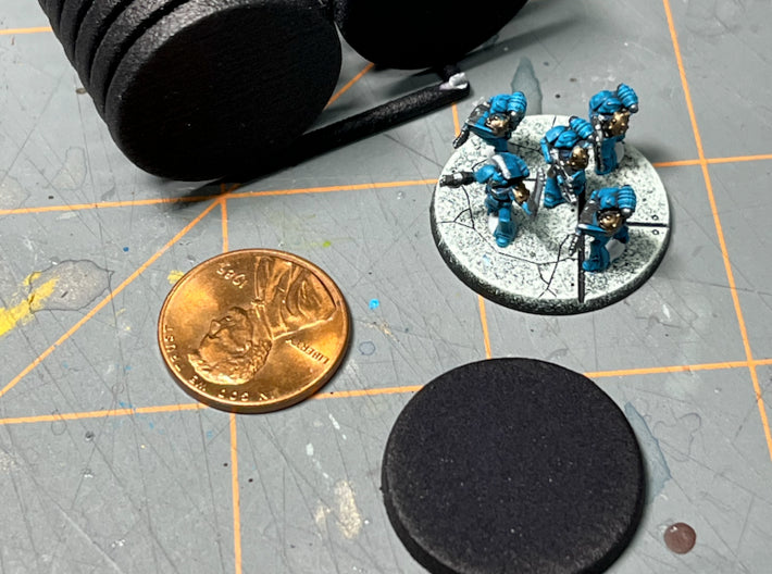 Broken Tiles: 25mm Low-Profile Round Bases 3d printed