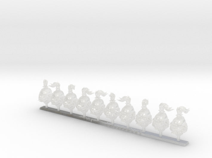 10x Plumed - G:9 Oni Reiver Helmets 3d printed