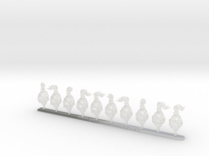 10x Plumed - G:6 Oni Helmets 3d printed