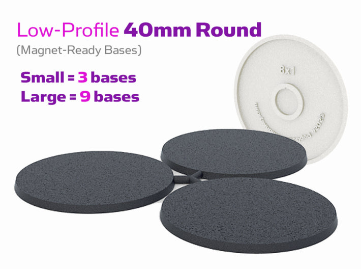 Blank : 40mm Low-Profile Round Bases 3d printed