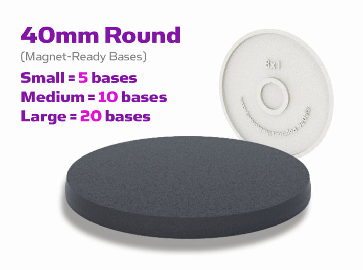 Blank: 40mm Round Bases 3d printed