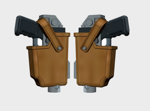 20x Snap Holstered: Combat Pistols (L&amp;R) 3d printed