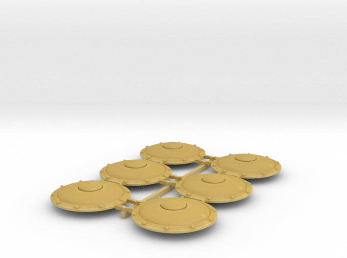 Riveted Boss - Round Power Shields (L&amp;R) 3d printed