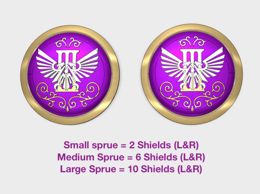 Emperor'sThird - Round Power Shields (L&amp;R) 3d printed