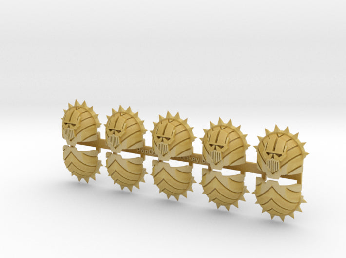 5x Iron Head Chevron - T:1k Spiked Terminator Pad 3d printed