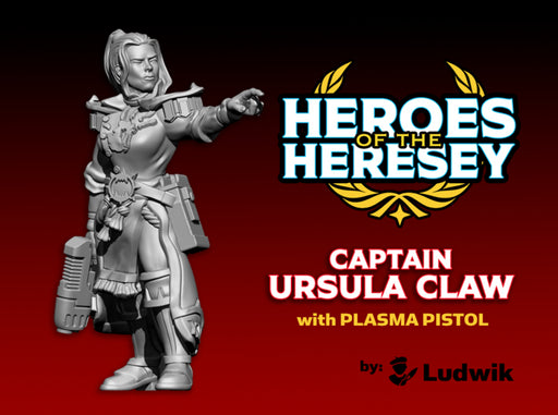 Capt. Ursula Claw - with Plasma Pistol 3d printed