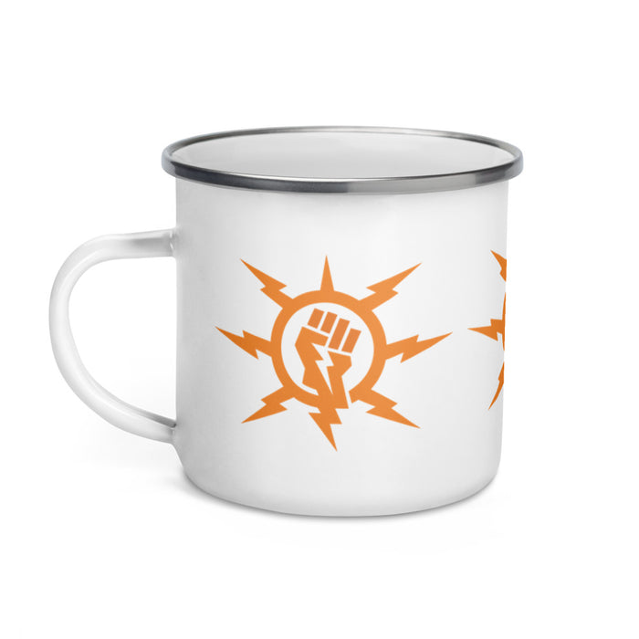Orange Storm First Enamel Mug