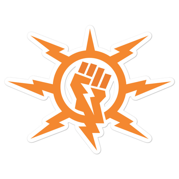 Orange Storm Fist Sticker