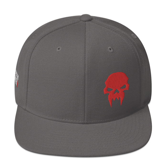 Red Fang Skull Snapback Hat