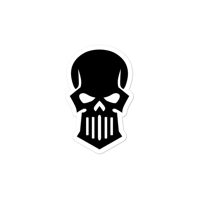 Silver Skull stickers (black)