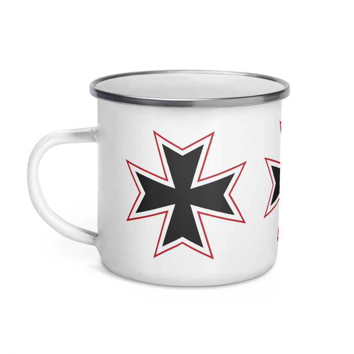 Maltese Cross Enamel Mug