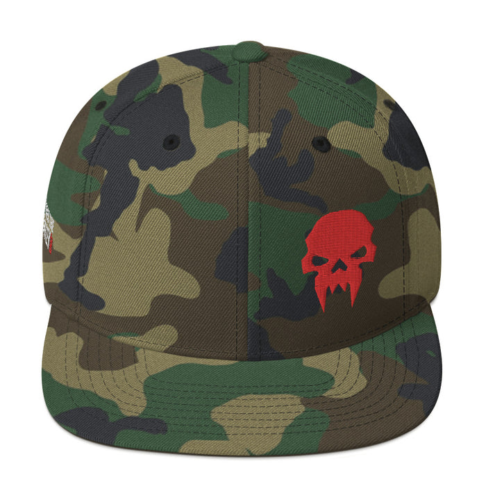 Red Fang Skull Snapback Hat