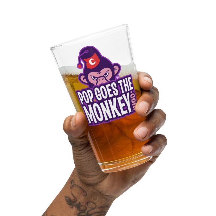 Pop Goes the Monkey : pint glass