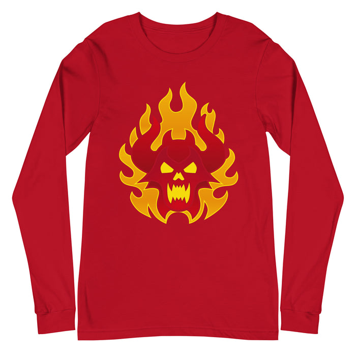 Red Burning Demon : Unisex 3501 Long Sleeve Tee