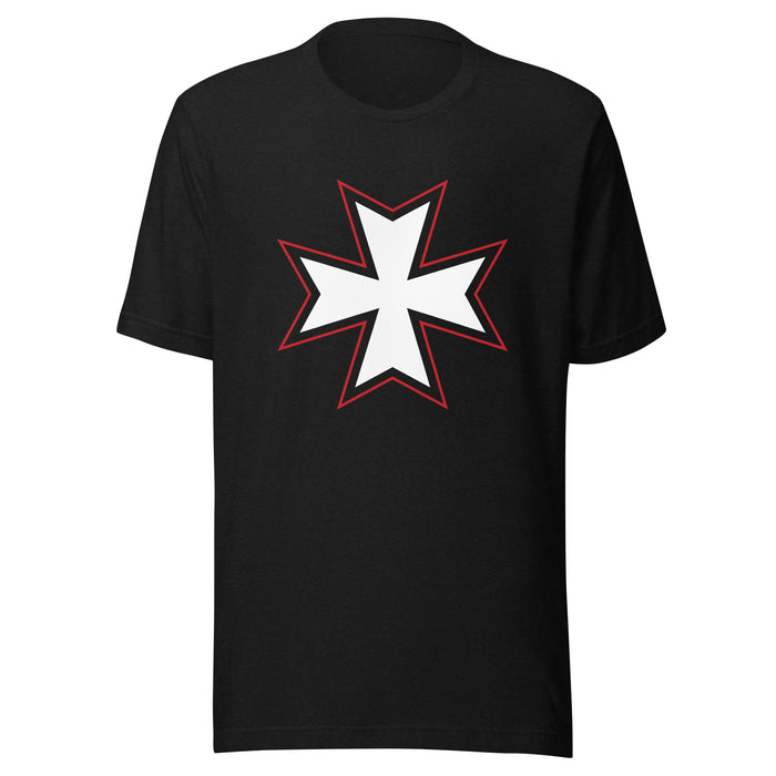 White Maltese Cross : Unisex 3001 T-Shirt