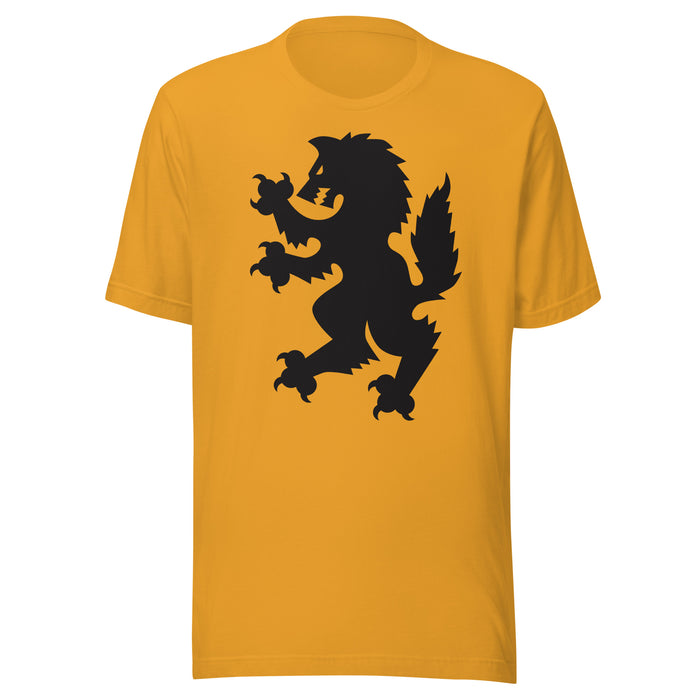 Black Wolf Rampant : Unisex 3001 T-Shirt