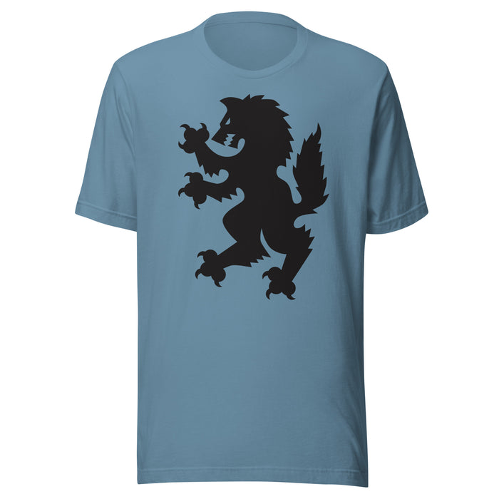 Black Wolf Rampant : Unisex 3001 T-Shirt